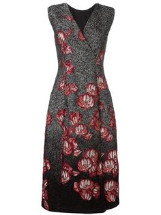 жаккардовое платье миди с цветочным узором Alberta Ferretti