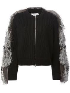 куртка с меховой вставкой Maison Margiela