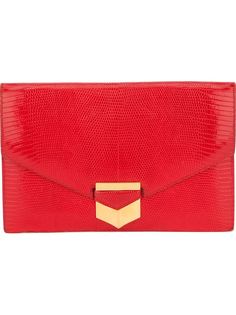 клатч-конверт из кожи ящерицы Hermès Vintage