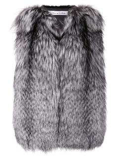 fox fur gilet Oscar de la Renta