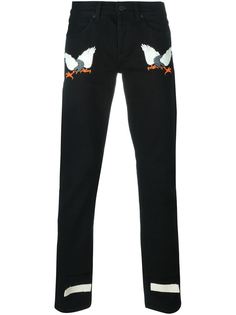 джинсы с вышивкой в виде орла Off-White