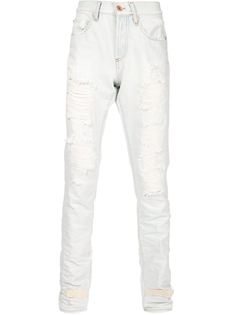 джинсы с рваными деталями Off-White