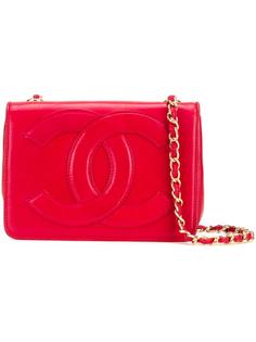 сумка-конверт на плечо с логотипом 'CC' Chanel Vintage