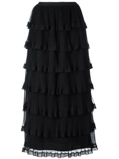 многослойная юбка с оборками Red Valentino