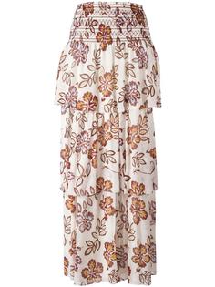 длинная юбка с цветочным принтом Tory Burch