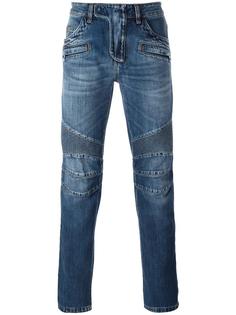 байкерские джинсы  Balmain
