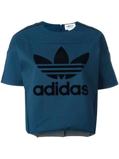 укороченная футболка с принтом логотипа Adidas Originals