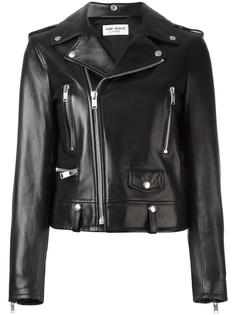 байкерская куртка с вышивкой 'Love' Saint Laurent