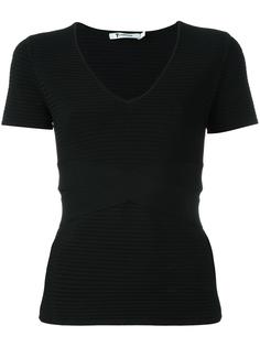 топ в рубчик с вырезом-ковшем T By Alexander Wang