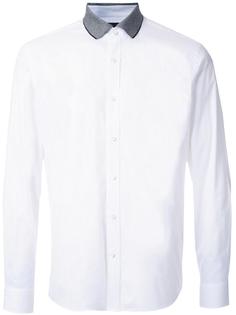 поплиновая рубашка с ребристым воротником Kent &amp; Curwen