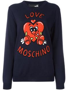джемпер с сердцем Love Moschino