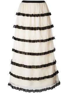 многослойная юбка с оборками Red Valentino