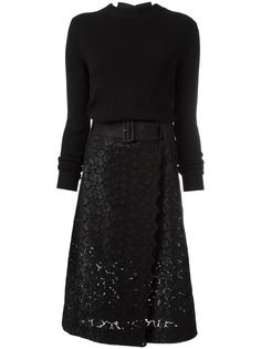 платье миди асимметричного кроя Sacai
