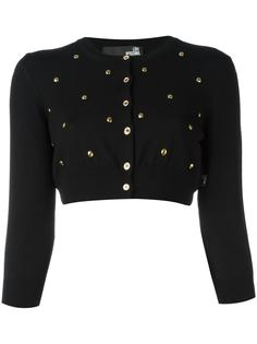 укороченный кардиган с заклепками Love Moschino