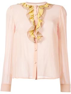 полупрозрачная блузка с оборками Red Valentino