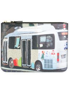 клатч с застежкой-молнией и принтом автобуса Comme Des Garçons