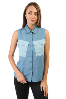 Рубашка женская Stussy Tilted Denim Shirt Blue