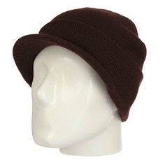 Шапка Yupoong Heavy Knit Visor Brown