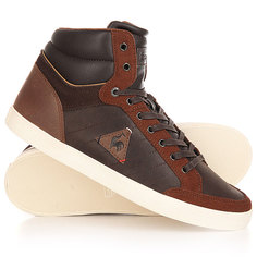 Кеды кроссовки высокие Le Coq Sportif Portalet Mid Craft Lea/Suede Reglisse/Mu