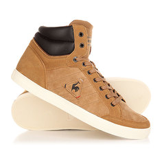 Кеды кроссовки высокие Le Coq Sportif Portalet Mid Craft Pigskin Nubuck Tan