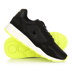 Кеды кроссовки низкие женские Le Coq Sportif Lcs R900 Gs Mesh Black/Safety Yellow