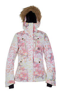 Куртка зимняя женская Rip Curl Chick Printed Jkt 3262 Optical White