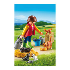 Ферма: Женщина с семейством кошек, PLAYMOBIL Playmobil®