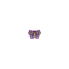 Джибитс для сабо Crocs INS Glitzy Strs Bttrfly