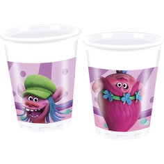 Стаканы пластиковые "Тролли" 200мл, 8 шт Procos