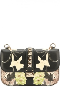 Сумка Glam Lock medium с цветочным принтом Valentino