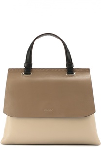 Кожаная сумка Double Gusset с клапаном DKNY
