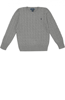 Хлопковый джемпер фактурной вязки Polo Ralph Lauren