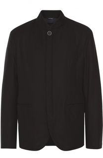 Куртка прямого кроя из смеси шерсти и кашемира Giorgio Armani