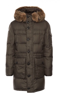 Пуховая парка Affton с меховой отделкой капюшона Moncler