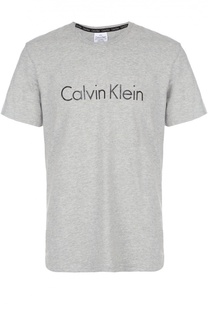 Хлопковая футболка с круглым вырезом Calvin Klein