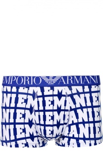 Хлопковые боксеры с широкой резинкой Emporio Armani