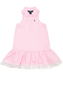 Платье джерси с оборками Polo Ralph Lauren