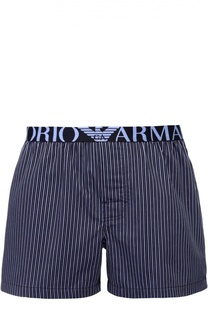 Хлопковые боксеры свободного кроя Emporio Armani