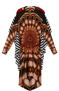 Шелковое платье с ярким принтом и плиссированной юбкой Givenchy