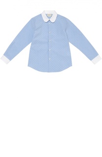 Хлопковая рубашка с мелким узором Gucci