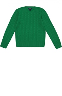 Кашемировый джемпер фактурной вязки Polo Ralph Lauren