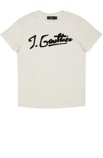 Хлопковая футболка с аппликацией Jean Paul Gaultier