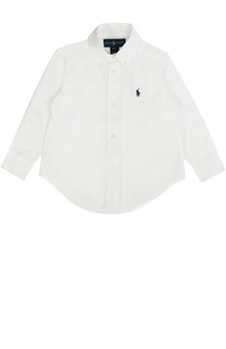 Хлопковая рубашка с воротником button down Polo Ralph Lauren