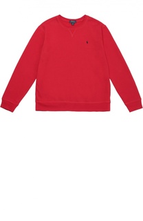 Хлопковый свитшот с логотипом бренда Polo Ralph Lauren