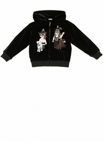 Кардиган джерси с принтом Family Dolce &amp; Gabbana