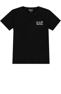 Хлопковая футболка с круглым вырезом Ea 7