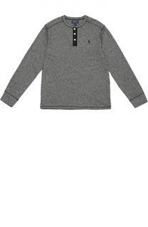 Хлопковая футболка хенли с длинными рукавами Polo Ralph Lauren