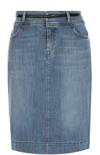 Джинсовая юбка-карандаш с карманами BOSS