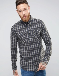 Nudie Gunnar Rope Check Shirt - Зеленый