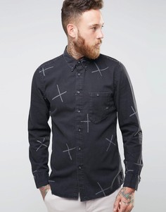 Nudie Stanley Chalk Print Shirt - Черный